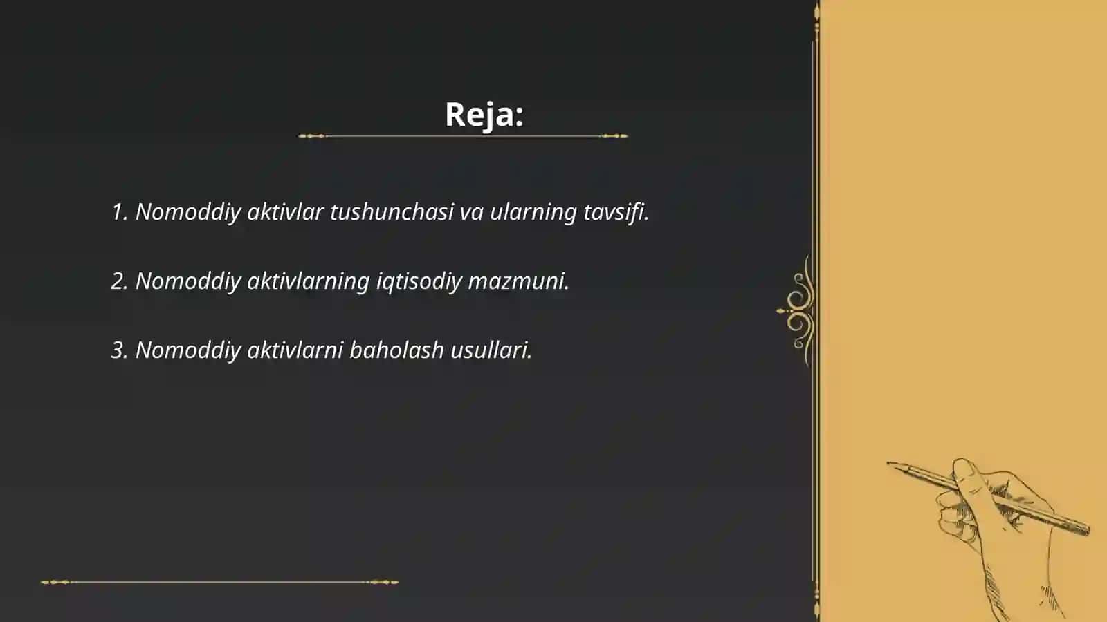 Nomoddiy aktivlarni hisobga oluvchi standartlarning tavsifi 2