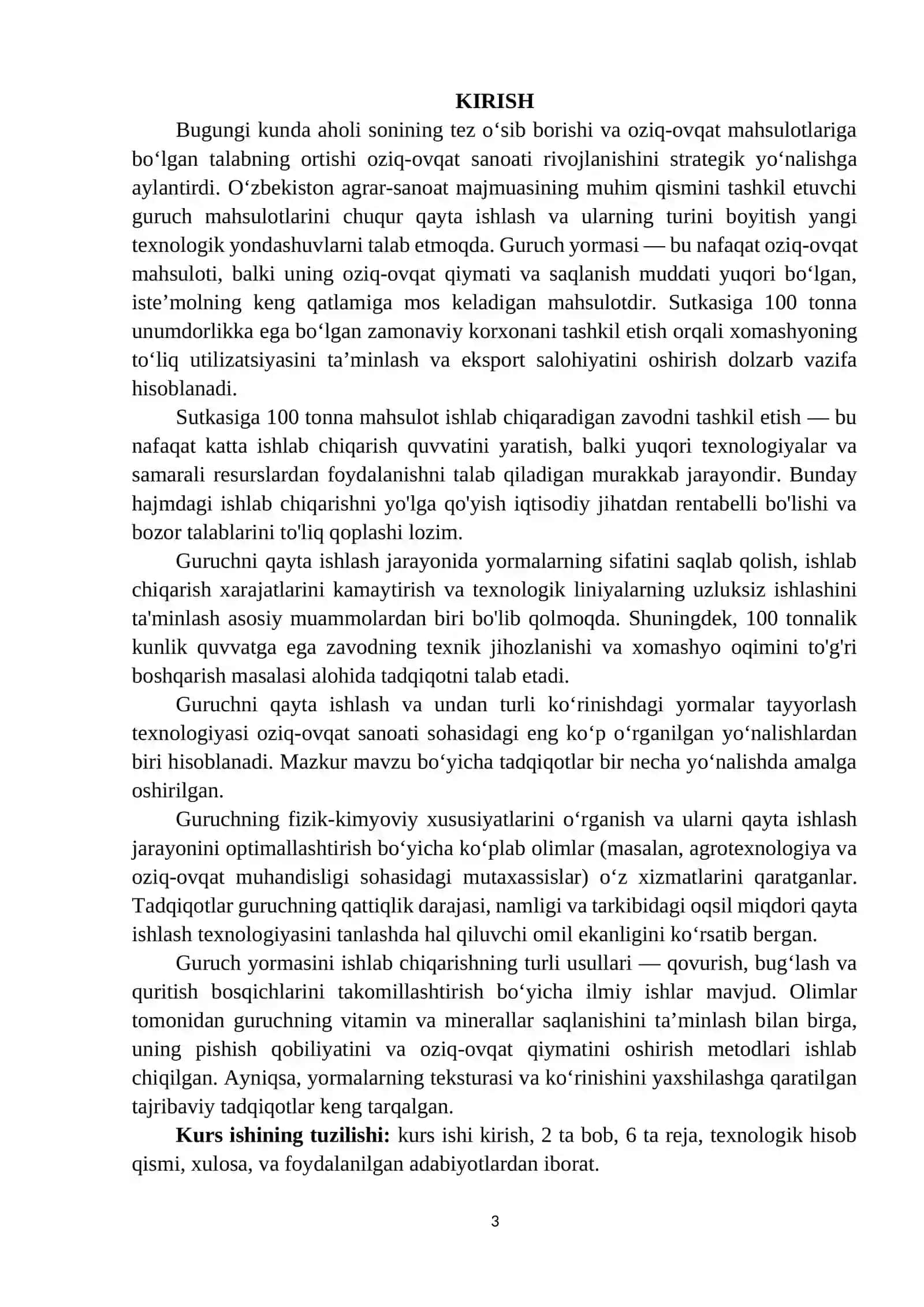 Sutkasiga 100 t/s unumdorlikdagi guruch yormasi ishlab chiqarish texnologiyasi 2