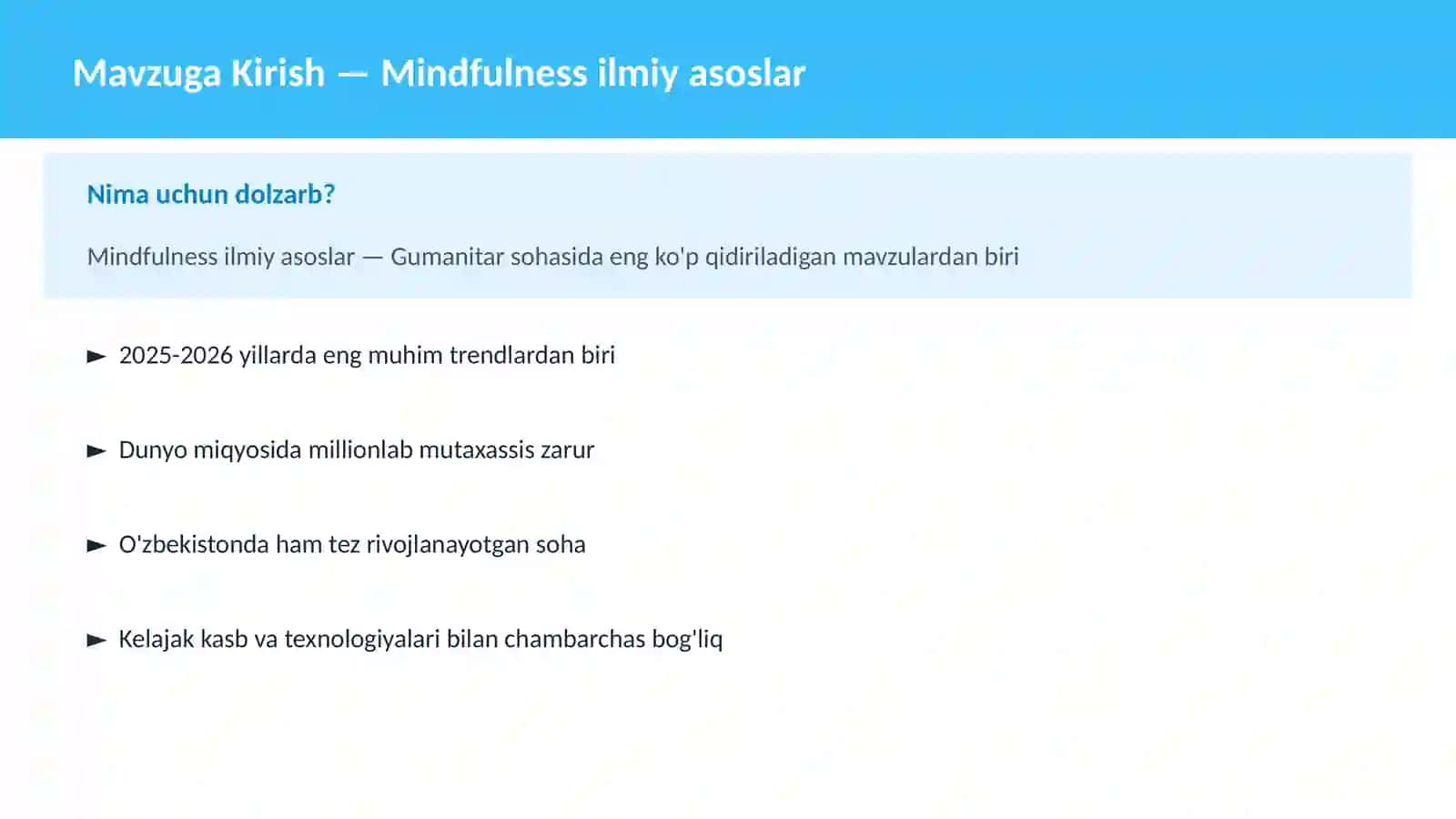 Mindfulness ilmiy asoslar 2