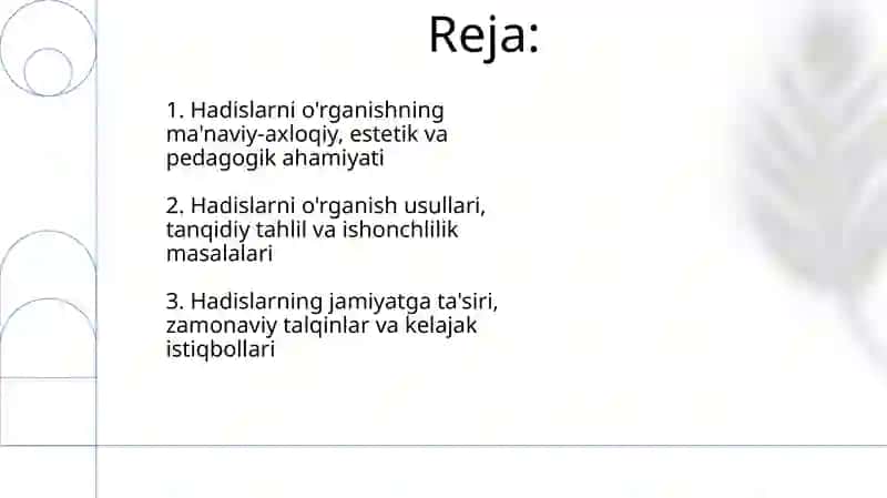 Hadislarni o'rganishning ma'naviy-axloqiy, estetik va pedagogik jihatdan ahamiyati 2