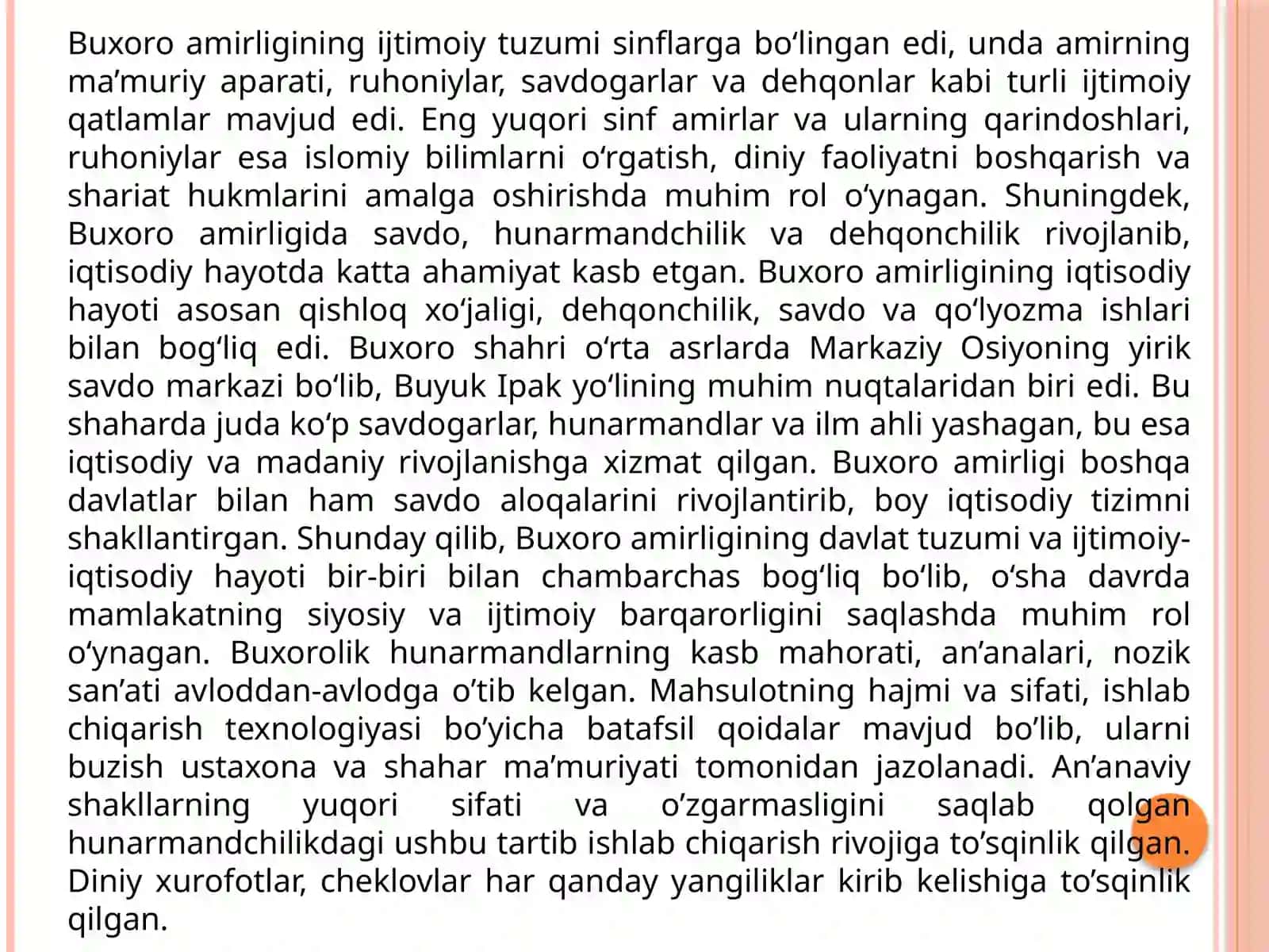 XIX asr oxiri - XX asr boshlarida Buxoro amirligi va Xiva xonligida ijtimoiy-iqtisodiy va siyosiy hayot 2