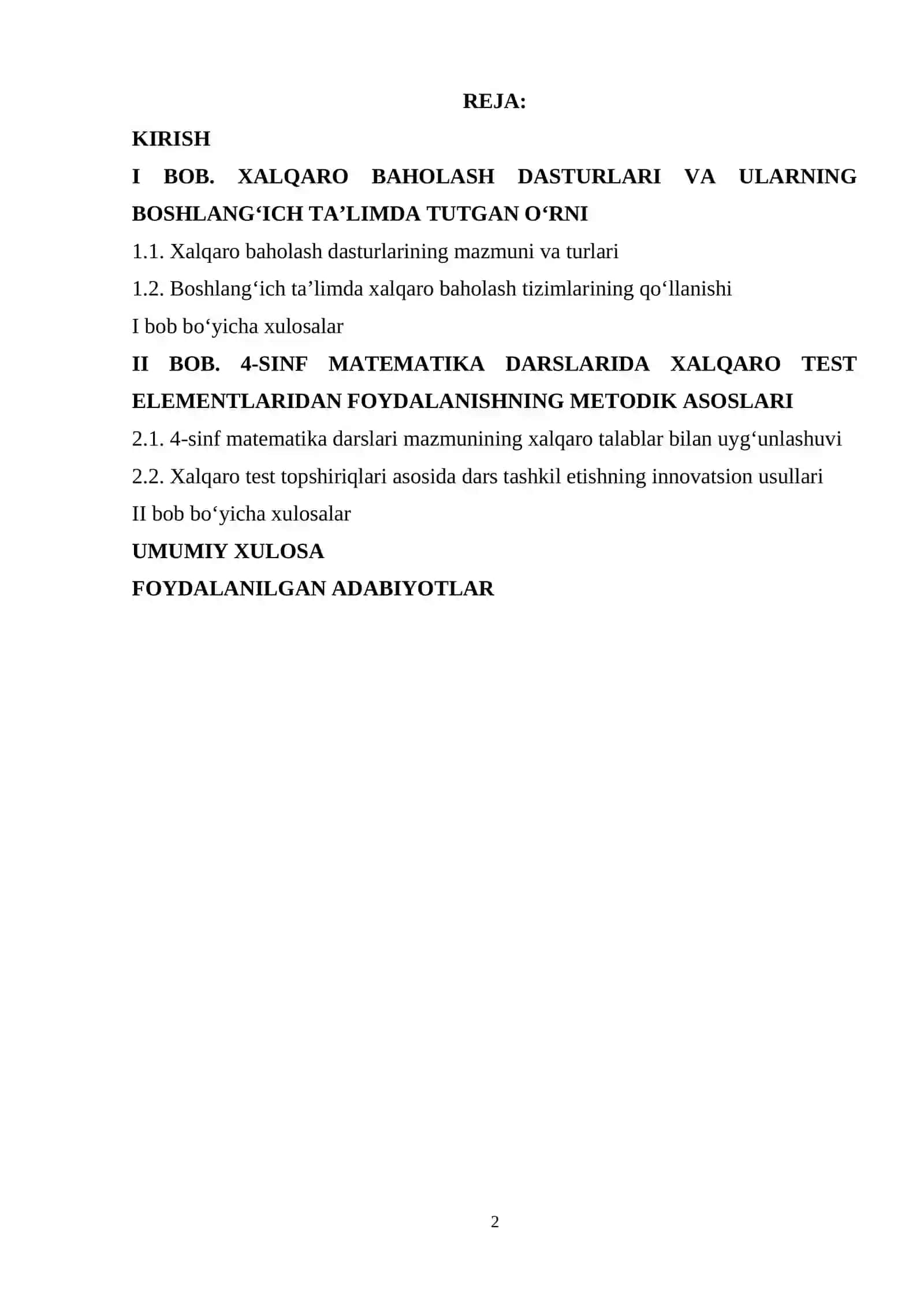 4-sinf matematika darslarida xalqaro baholash dasturi testlaridan foydalanish 2