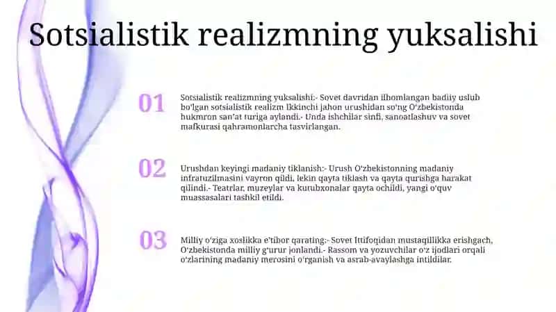 Ikkinchi Jahon Urushidan Keyin O'Zbekiston Madaniyat 2