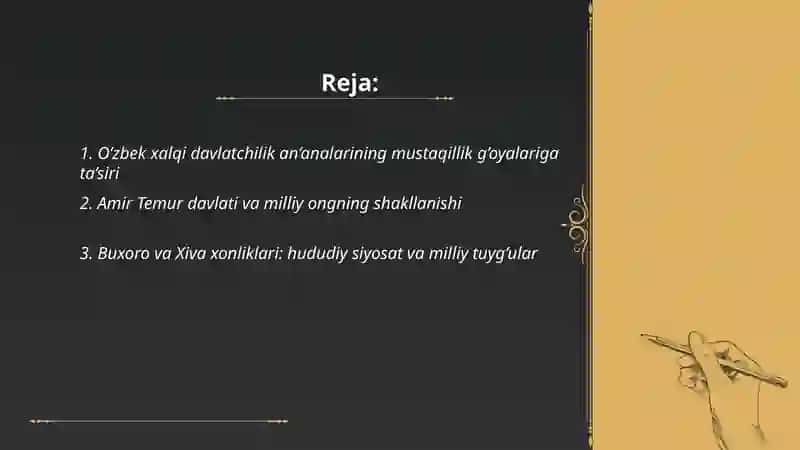 O’zbekistonda mustaqillik g’oyalarining tarixiy asoslari 2