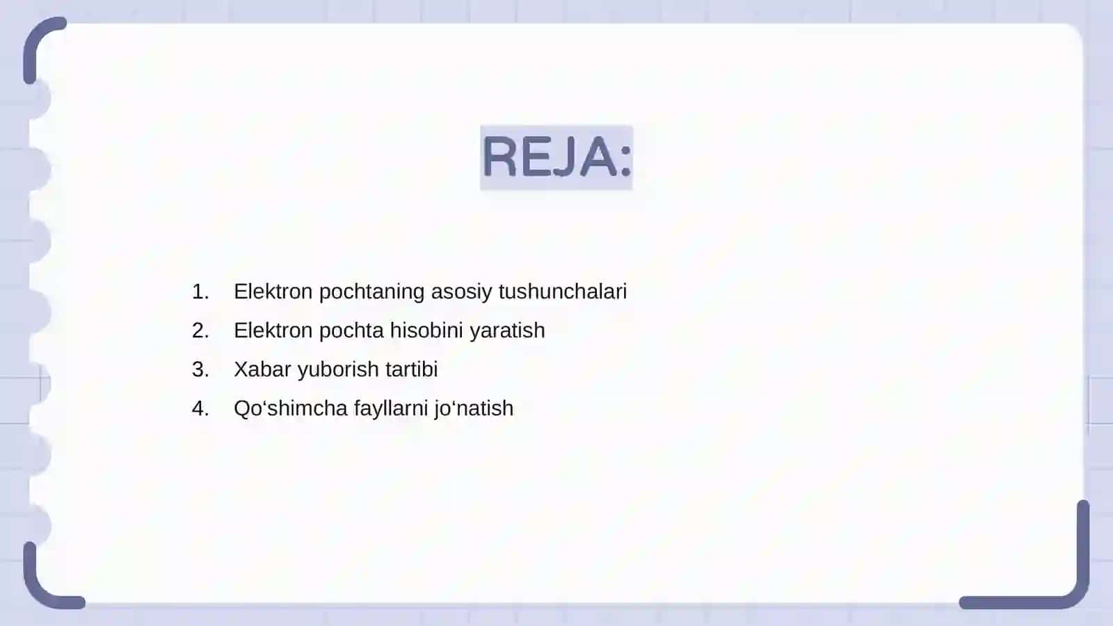 Elektron pochta asosiy tushunchalari 2