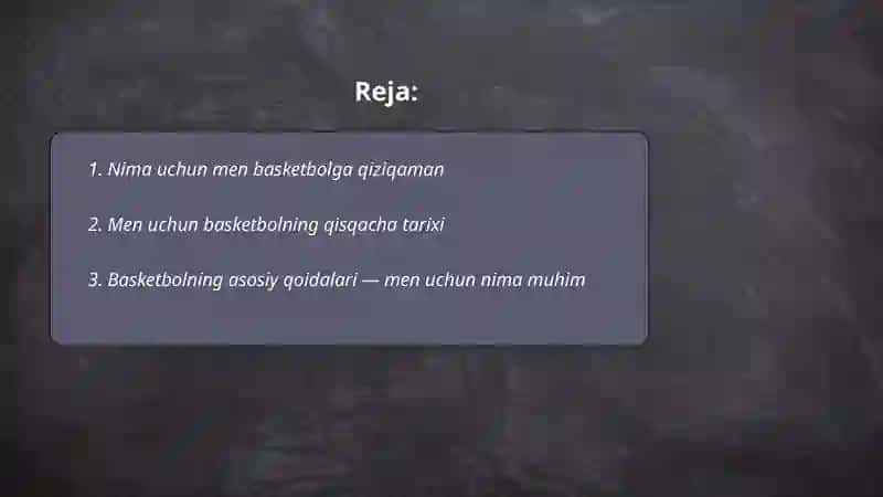 Men qiziqgan sport turi basketbol haqida 2