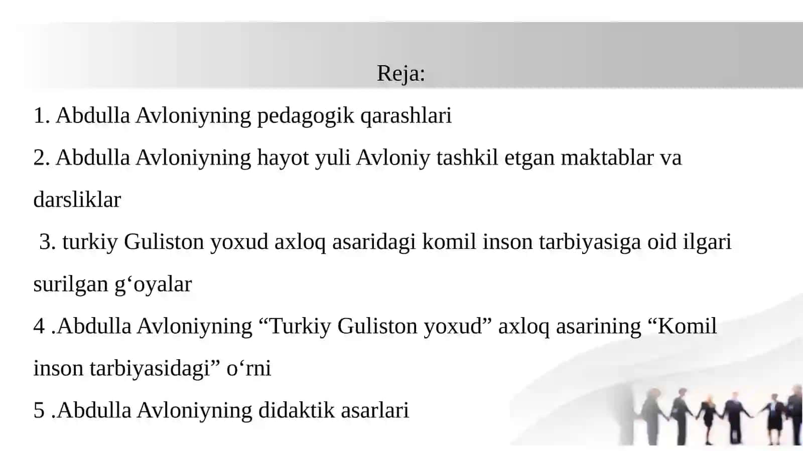 ABDULLA AVLONIYNING “TURKIY GULISTON YOXUD AXLOQ” ASARINING KOMIL INSON TARBIYASIDAGI O’RNI 2