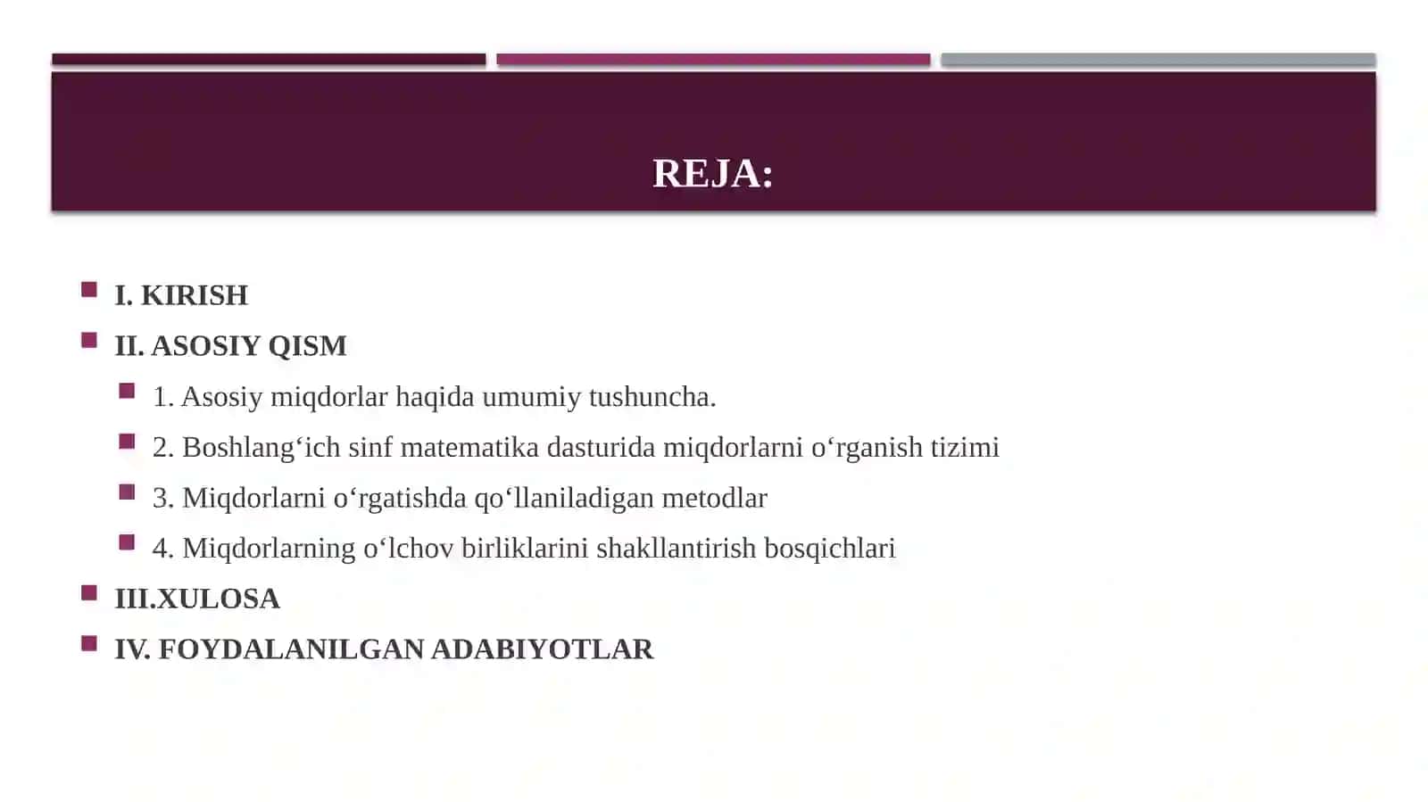 BOSHLANGʻISCHSINFLARDA ASOSIY MIQDORLAR VA ULARNIOʻLCHOVBIRLIKLARINIOʻRGATISHMETODOLOGIYASI 2