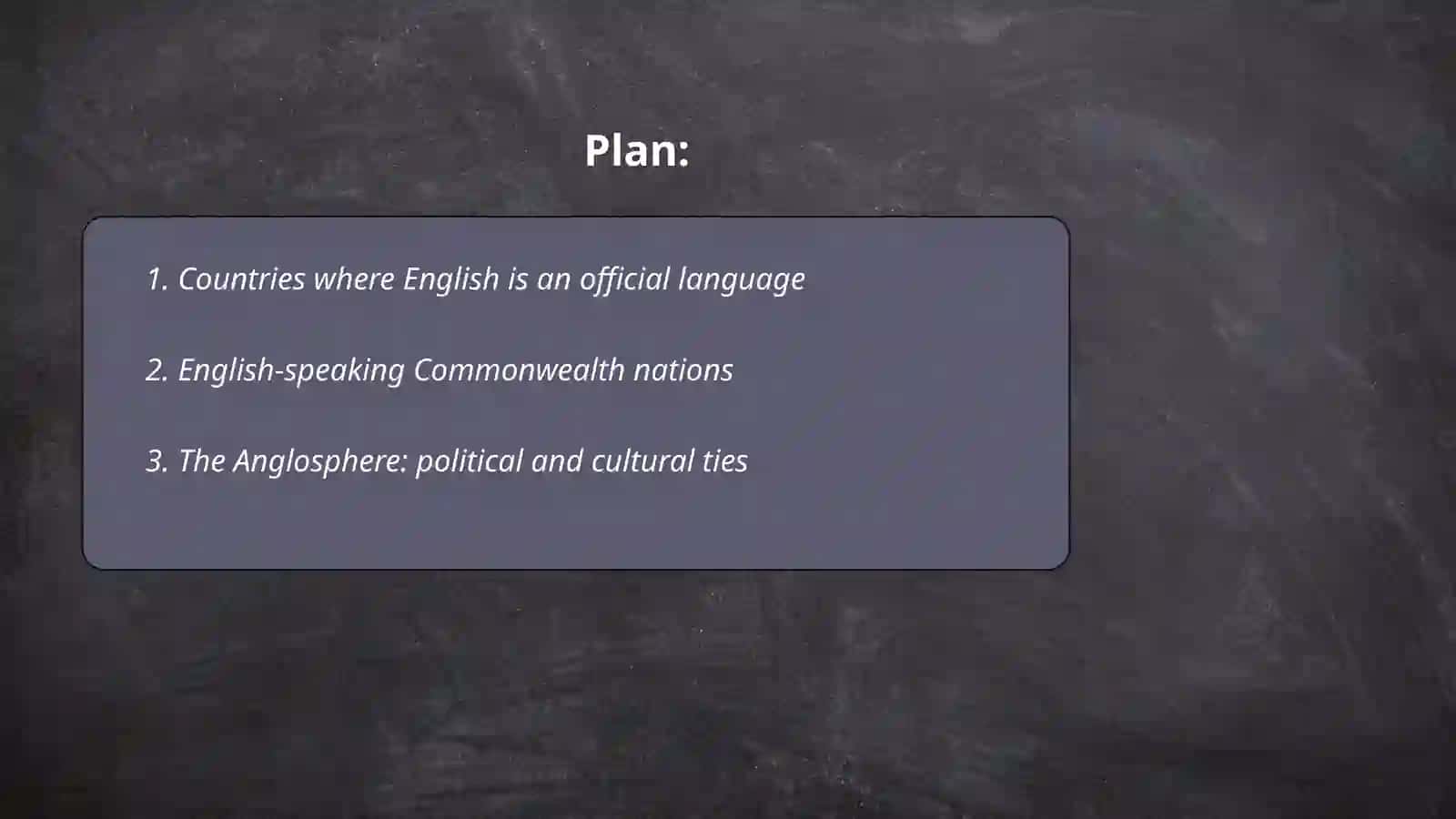 English speaking countries 2