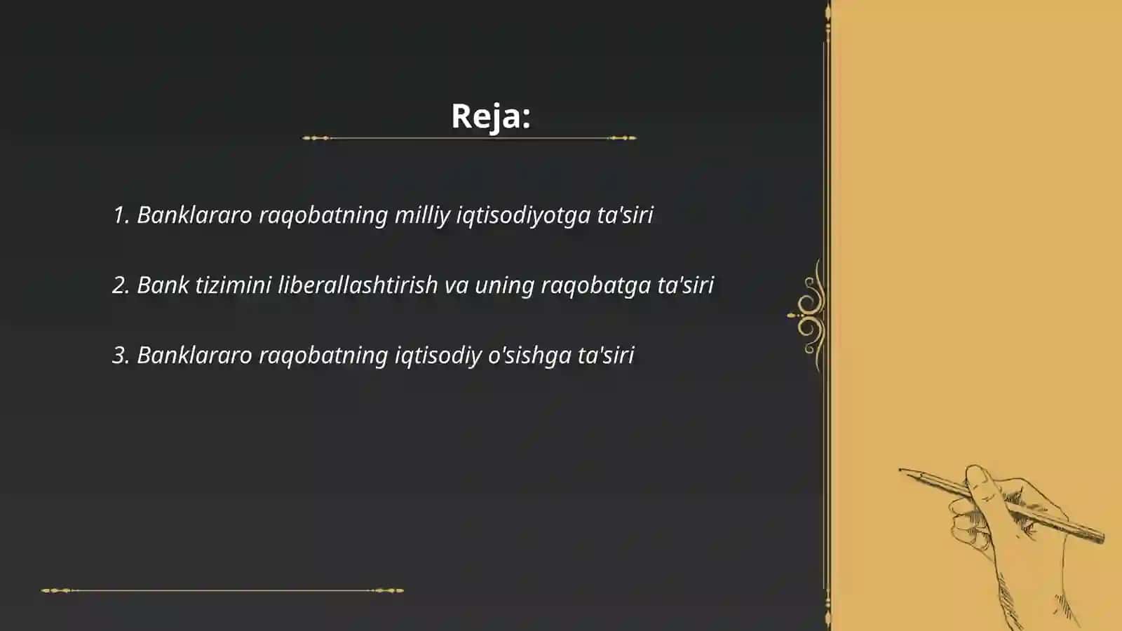 Milliy iqtisodiyotni liberallashtirishda banklararo raqobatning tutgan o'rni 2