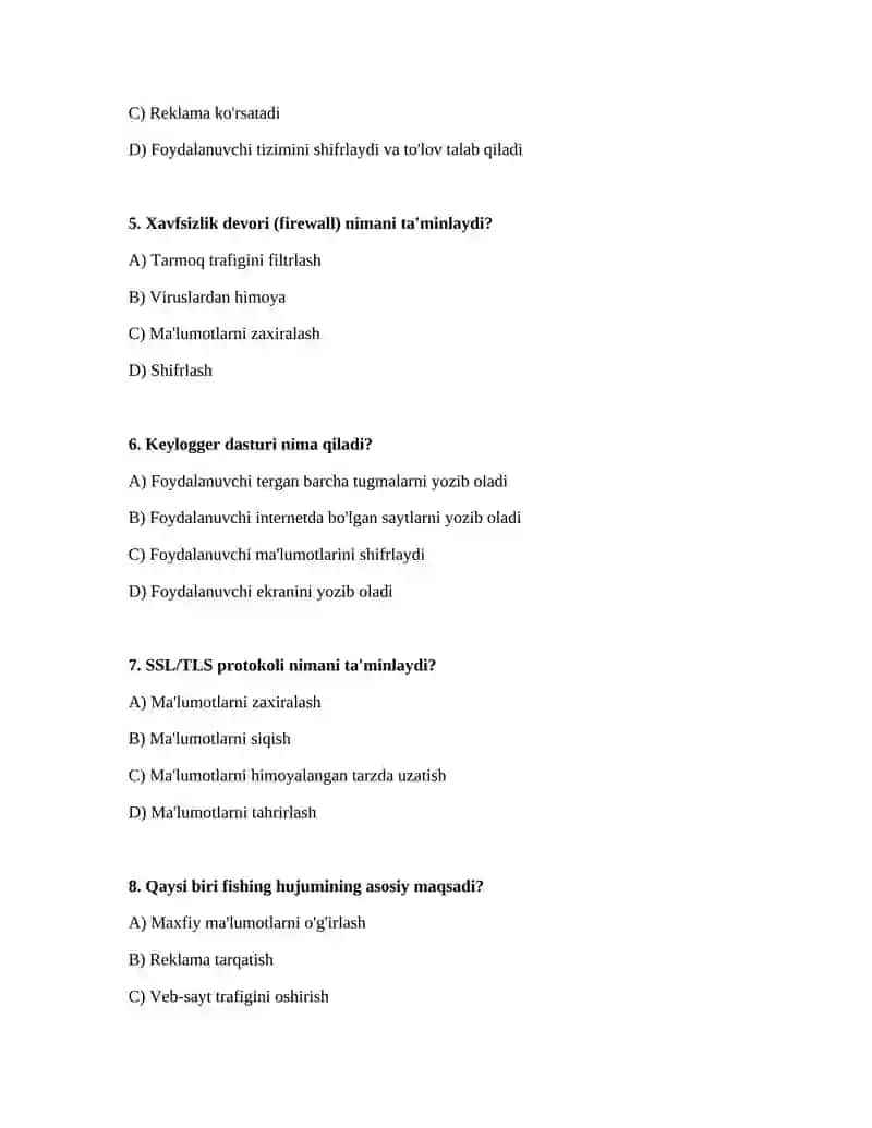 Kompyuter xavfsizligi asoslari 2