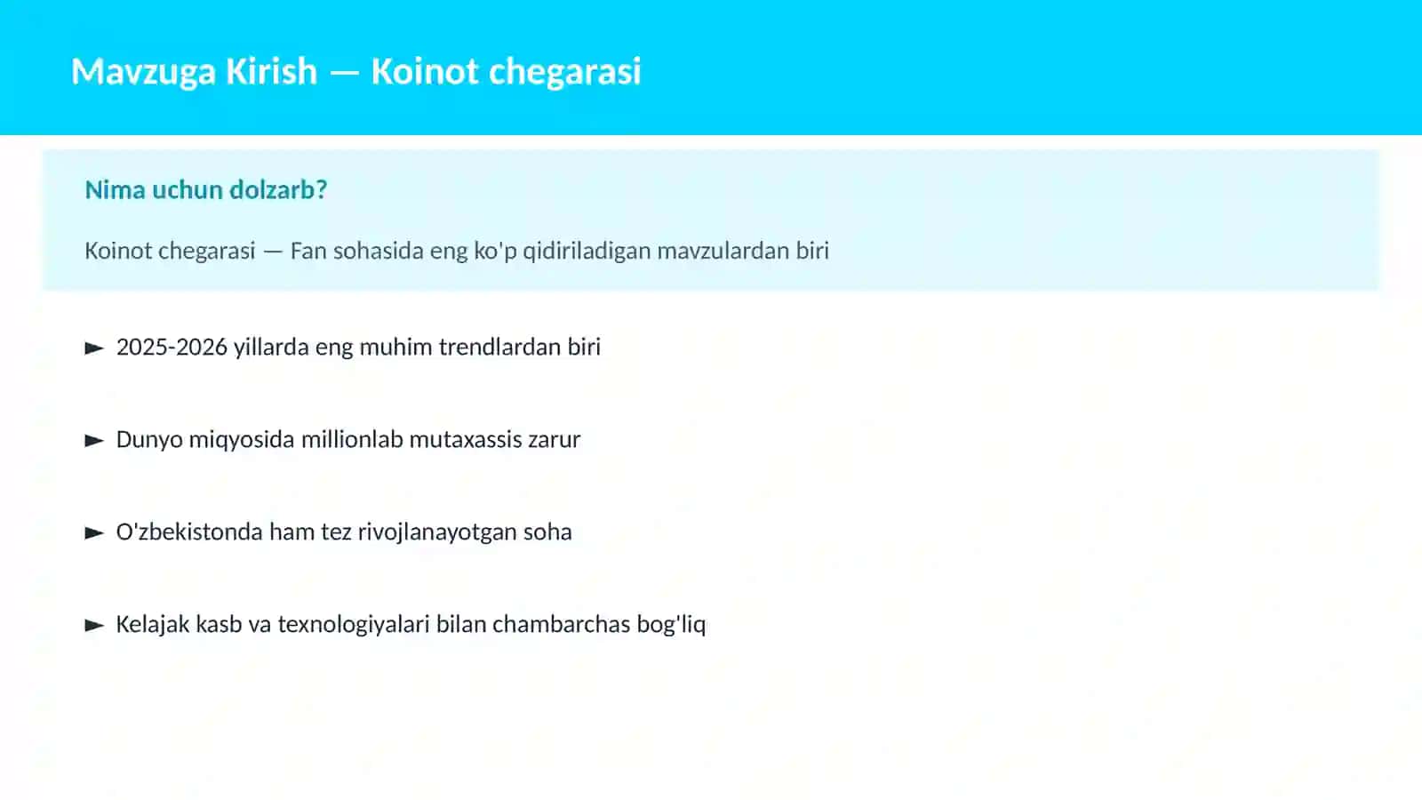 KOSMOSNI TADQIQ 2
