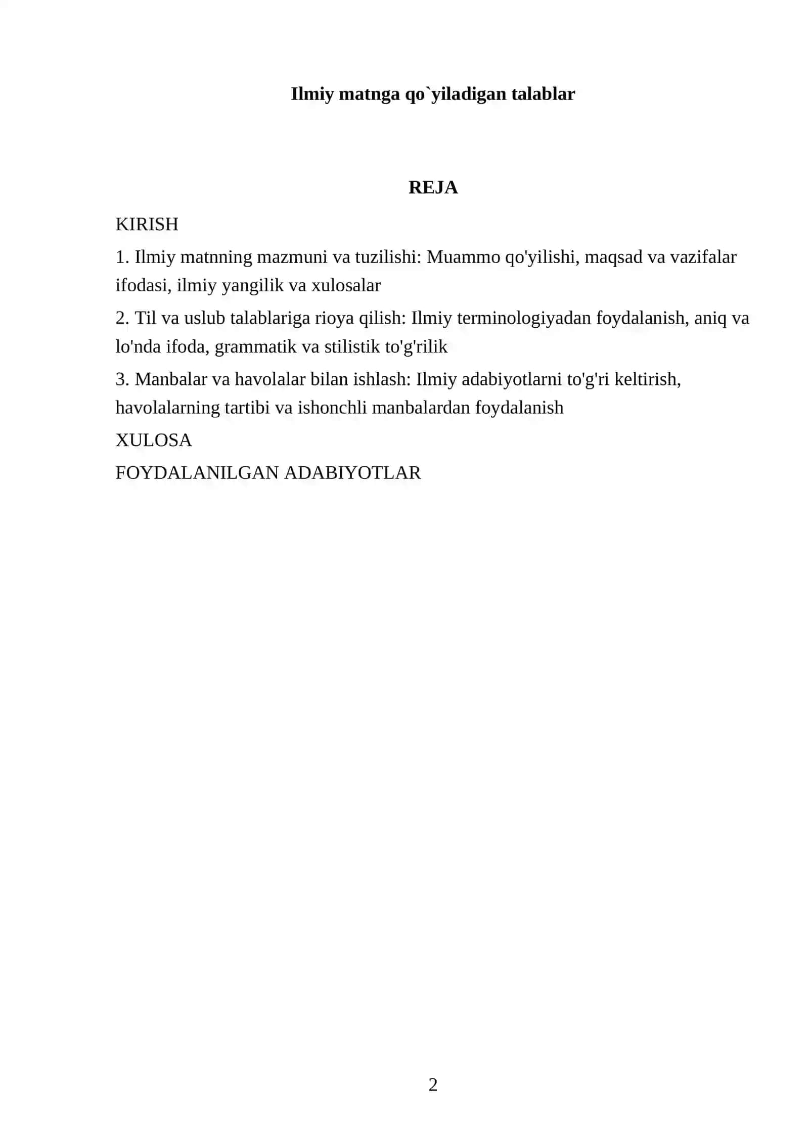 NODIRNING DINSHUNOSLIK FANIDAN TAYYORLAGAN MUSTAQIL ISHI 2