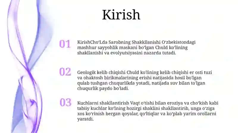 Chuld koʻlining Sarobning Shakkllanishi 2