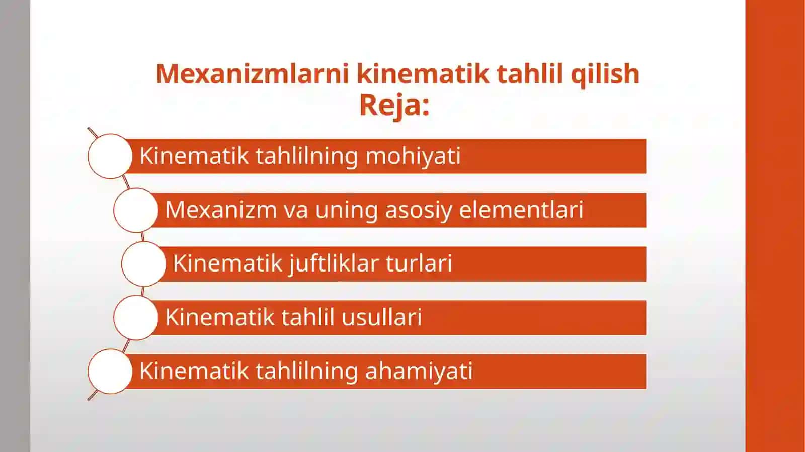 Mexanizmlarni kinematik tahlil qilish 2