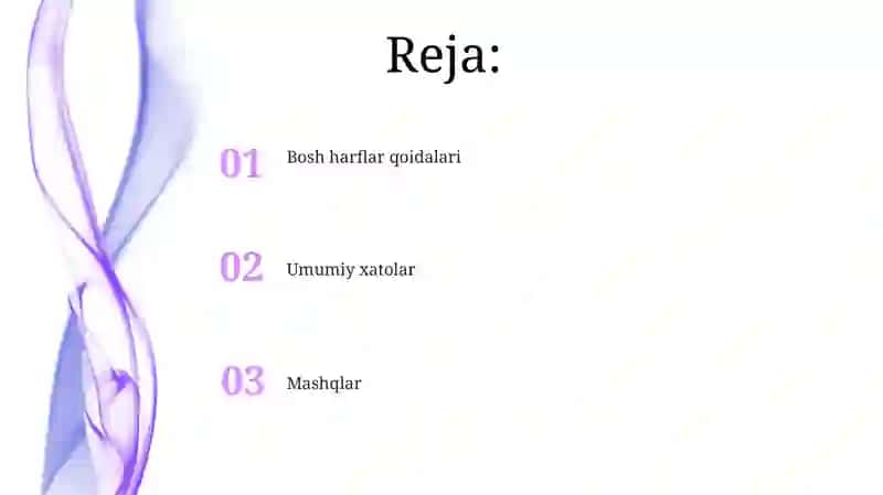 Bosh harflar qoidalari 2