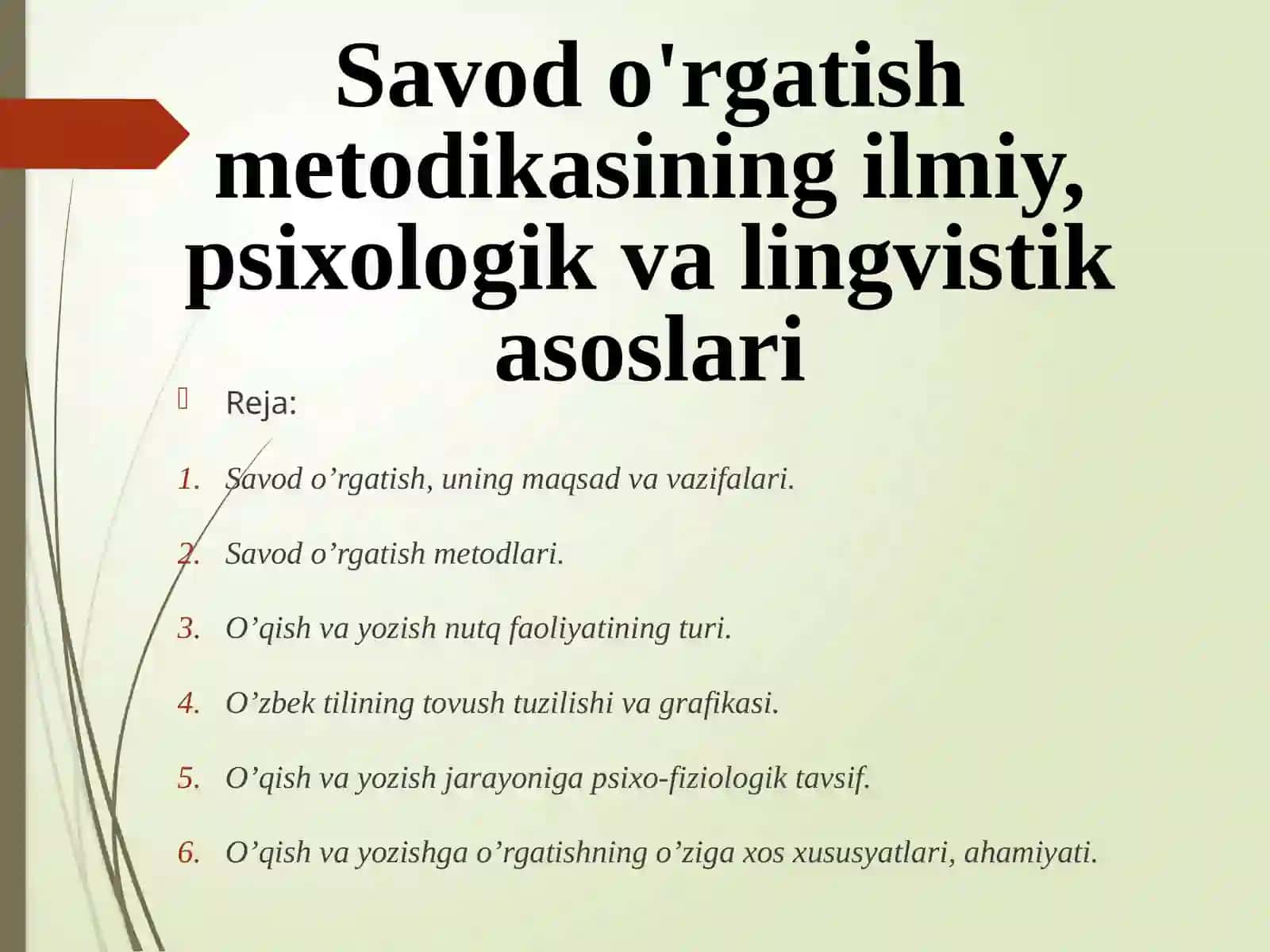 Savodo'rgatish metodikasi 2