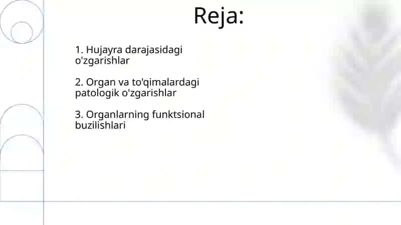 Organlardagi va to'qimalardagi patologik òzgarishlar 2