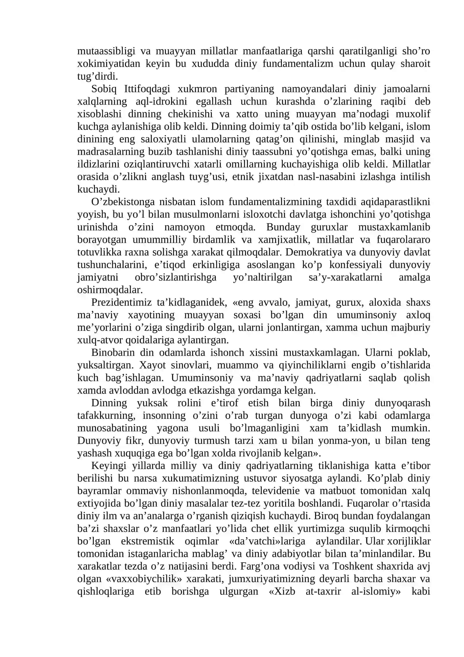 O‘ZBEKISTONDA DINIY KONFESSIYALAR VA TASHKILOTLARNING YO`NALISHLARI 2
