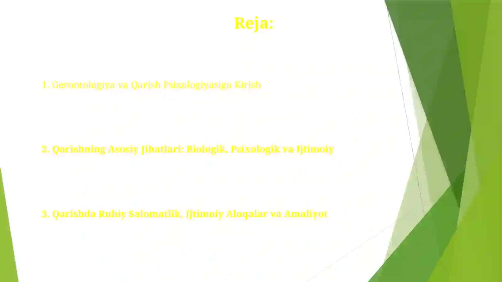 Gerontologiya va Qarish Psixologiyasiga Kirish 2