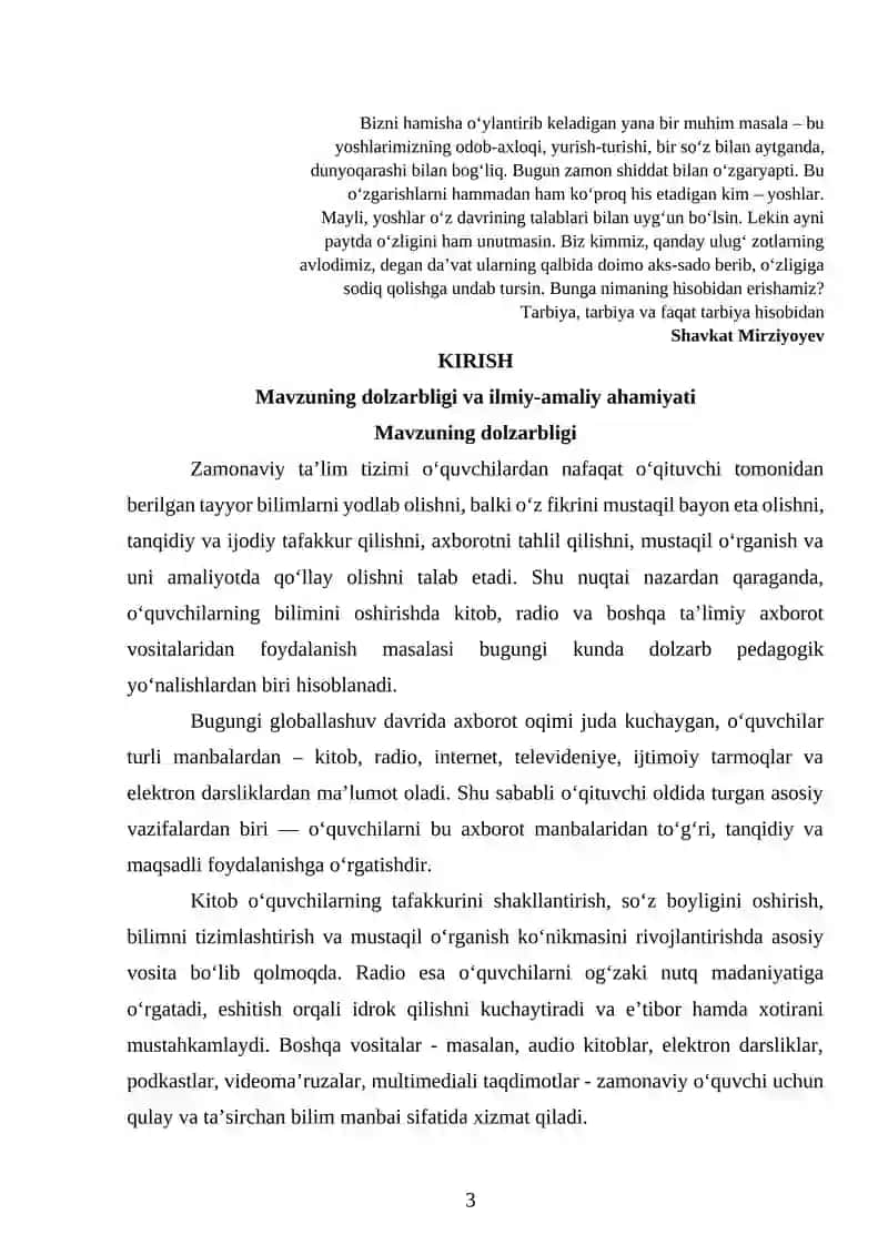 Oʻquvchilarning bilimini oshirishda kitob, radio va boshqa vositalaridan foydalanish metodikasi 2