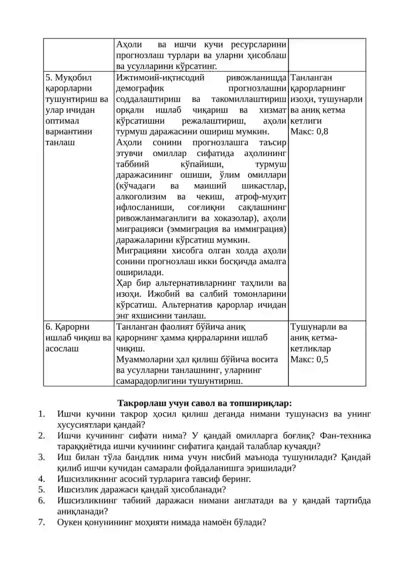 Ижтимоий-иқтисодий ривожланишда демографик прогнозлаш 2