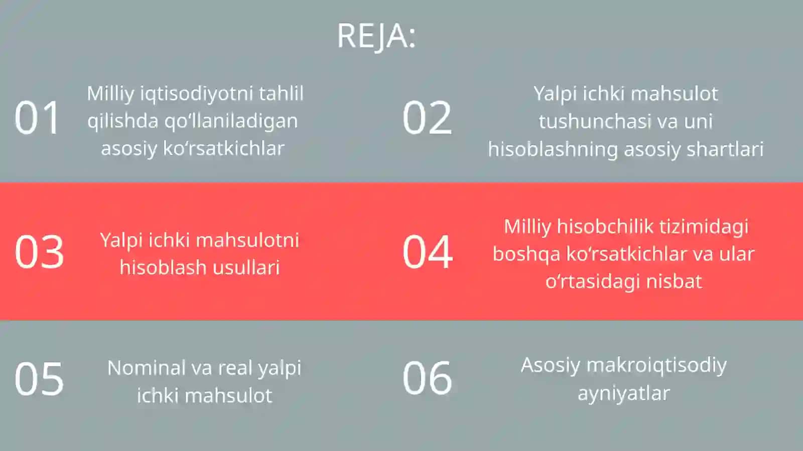 Asosiy makroiqtisodiy ko’rsatkichlar va ularni hisoblash 2