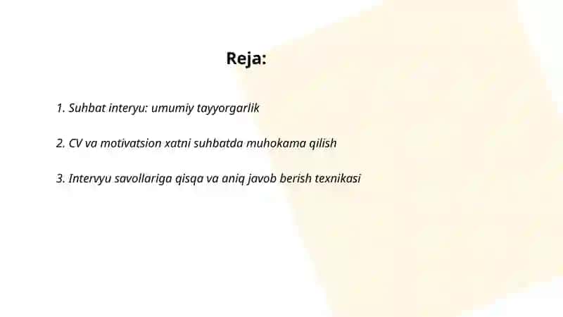 Suhbat interyu 2