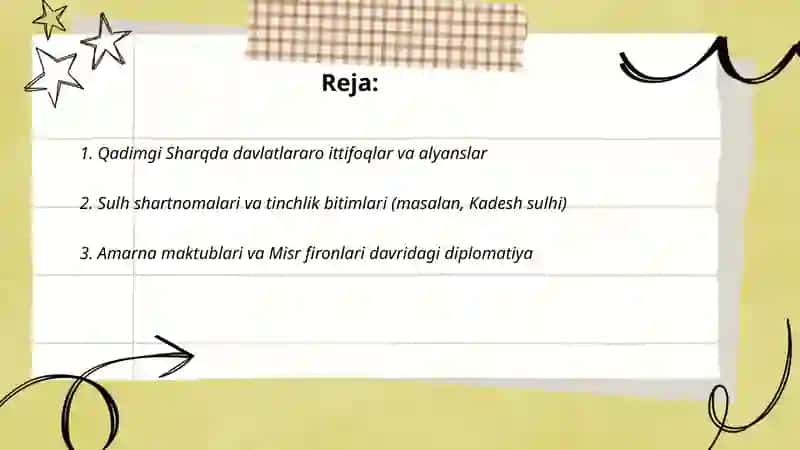Qadimgi Sharqda xalqaro munosabatlar va diplomatiya 2