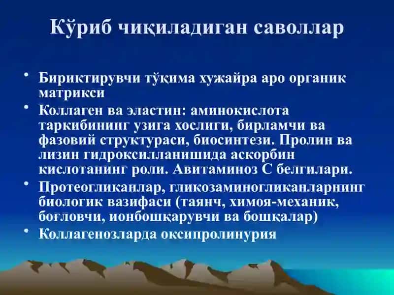 Бириктирувчи тукима биокимёси 2