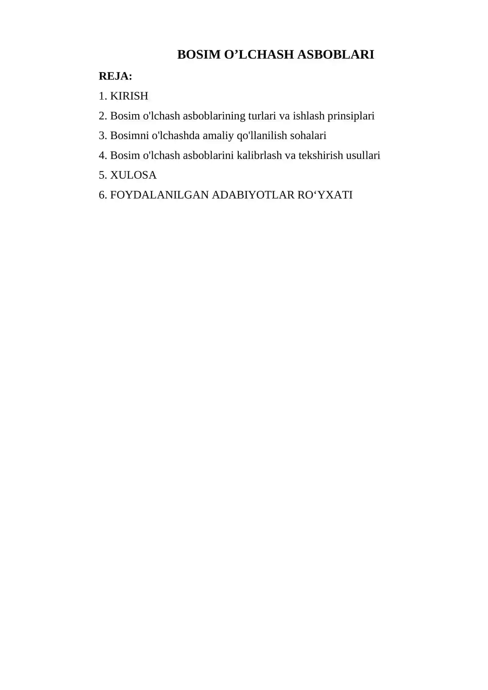 BOSIM O’LCHASH ASBOBLARI 2