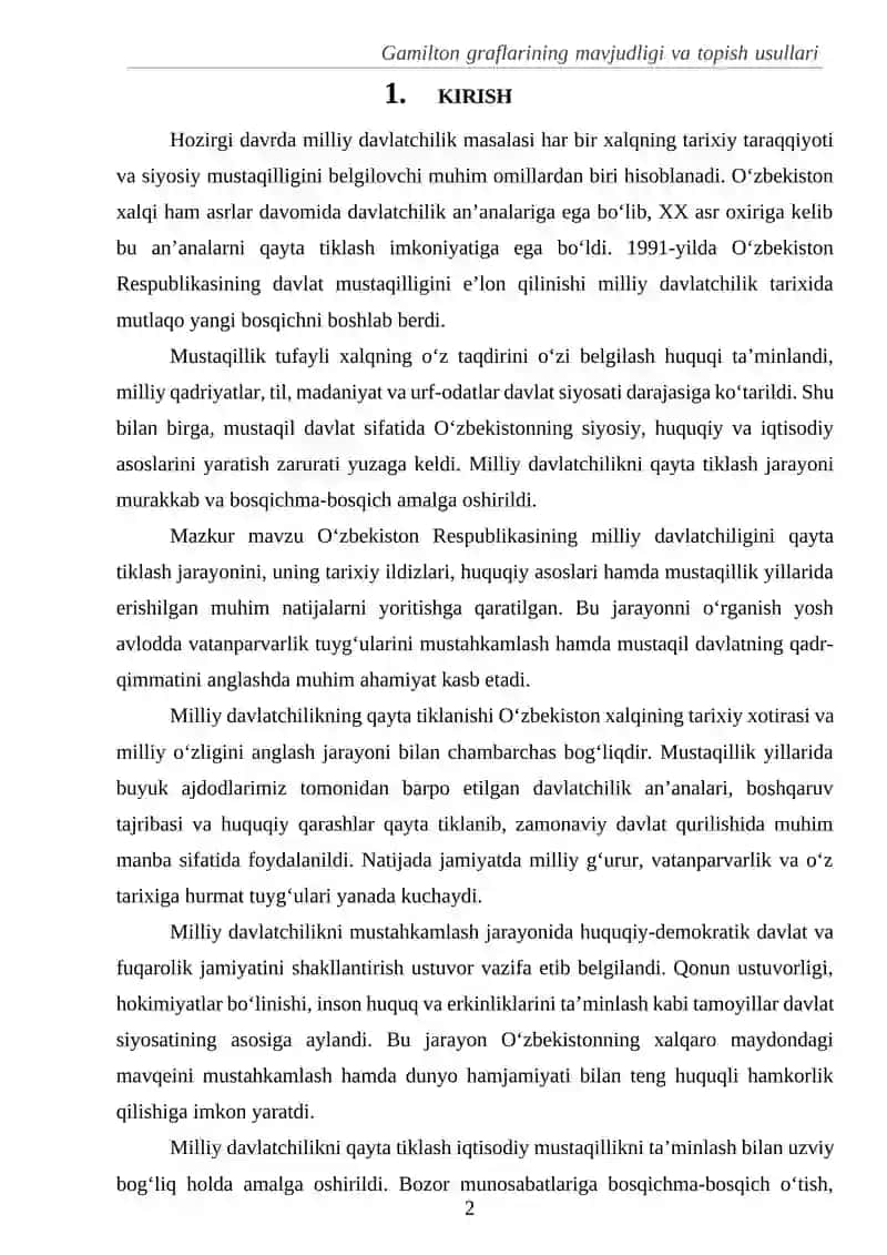 O'zbekiston Respublikasi Milliy davlatchiligining qayta tiklanishi 2