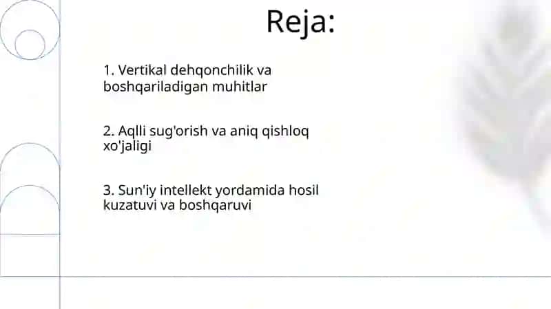 Noanʼanaviy ekinlar va agrotexnologiyalar 2