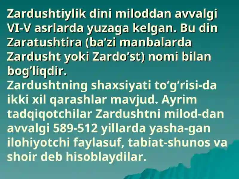 Zardushtiylik dini 2