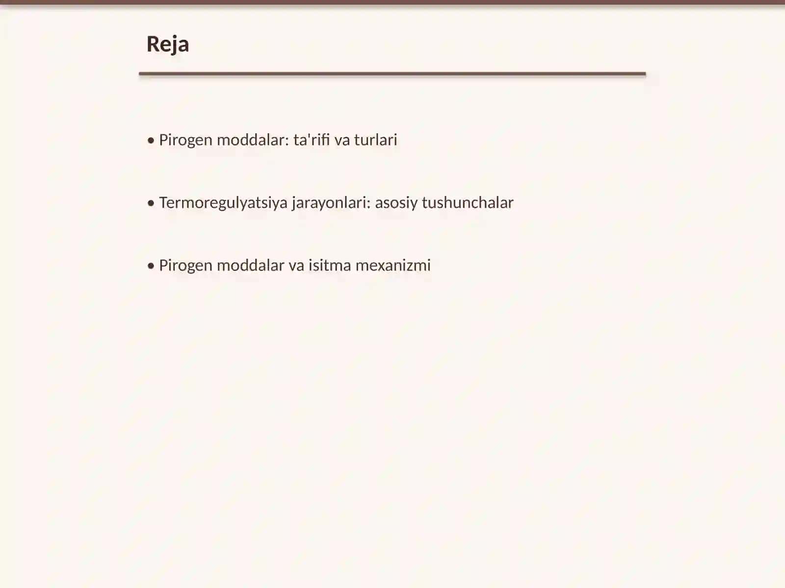 Pirogen moddalar termoregulyatsiya jarayonidagi ahamyati 2