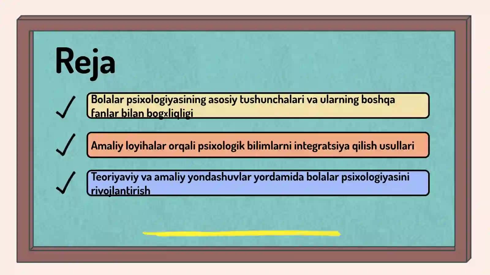 Bolalalar psixologiyasining boshqa fanlar bilan integratsiyasi 2