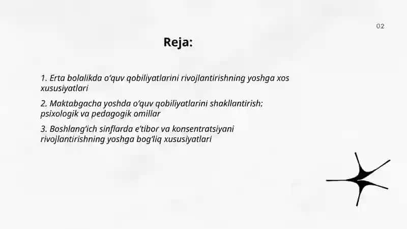 Oʻquv qobiliyatlarini rivojlantirishning yoshga bogʻliq xususiyatlari 2