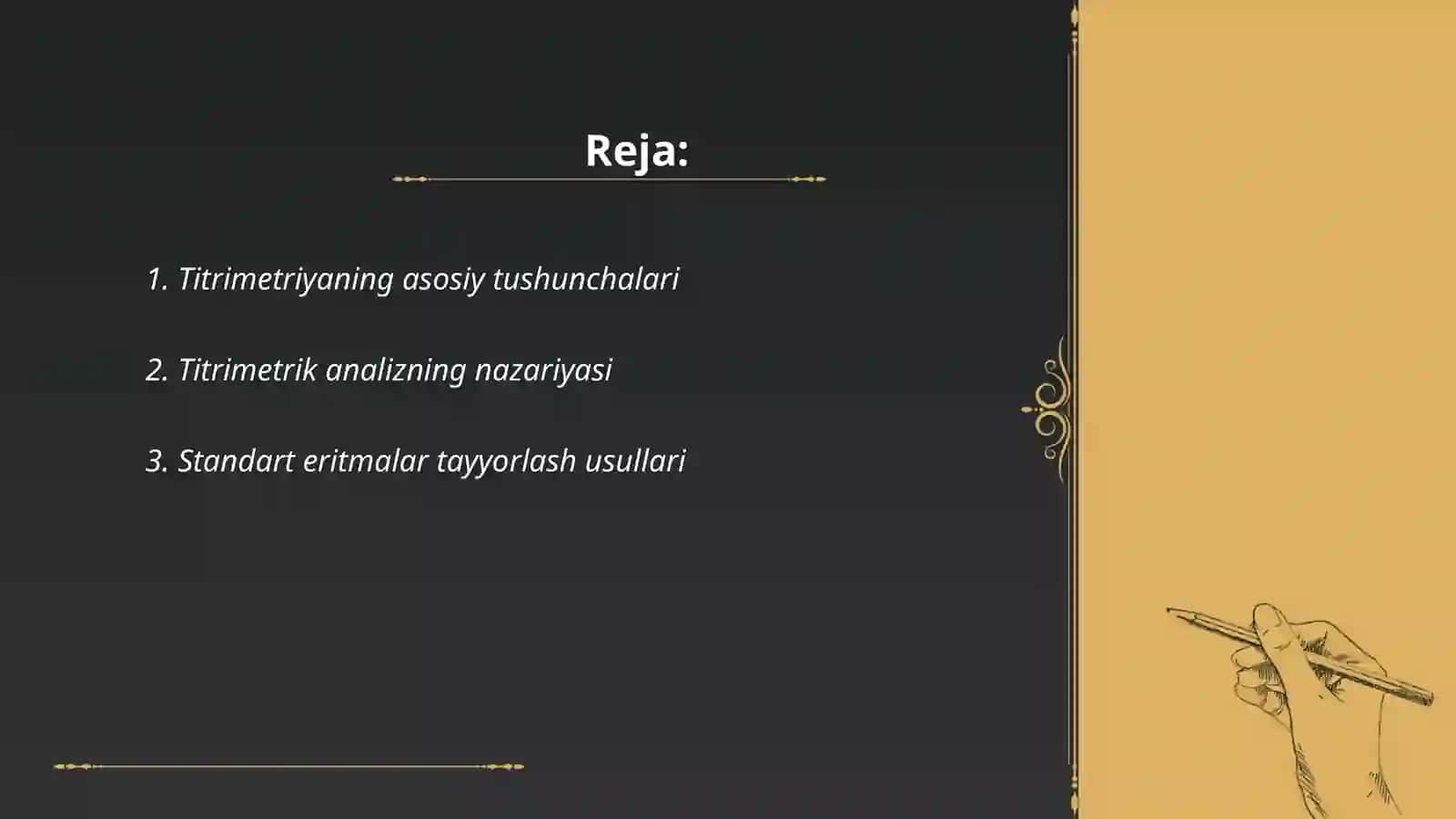 Titrimetriyaning asosiy tushunchalari 2