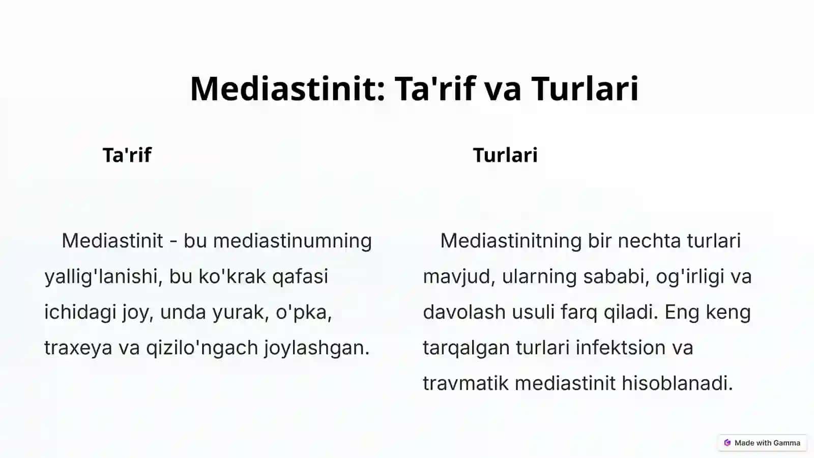 Mediastinitlar Jarrohligi: Zamonaviy Usullar 2