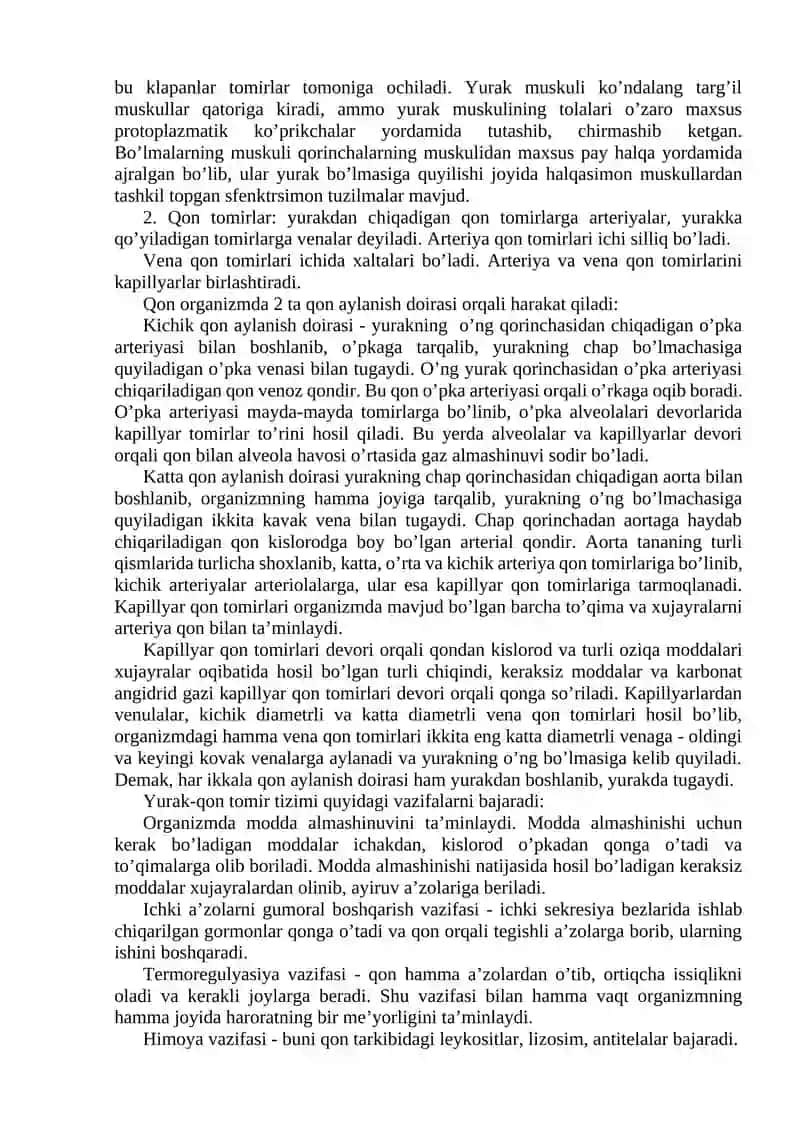 Yurakni va qon tomirlarni tekshirish 2