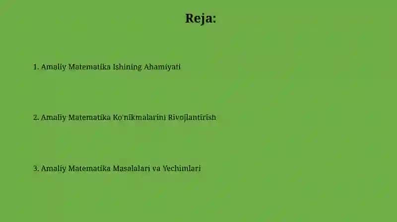 Amaliy Matematika Ishining Ahamiyati 2