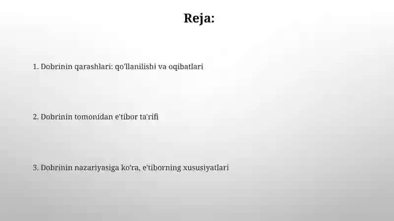 Dobrinnining Diqqat Haqidagi Qarashlari 2