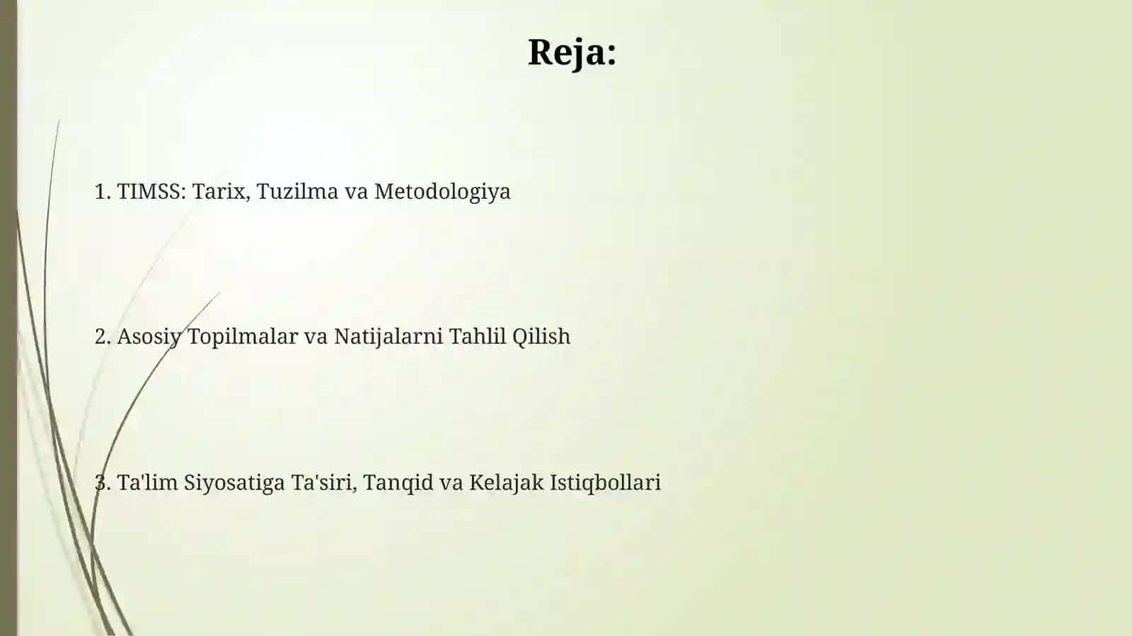 TIMSS xalqaro baholash dasturi 2
