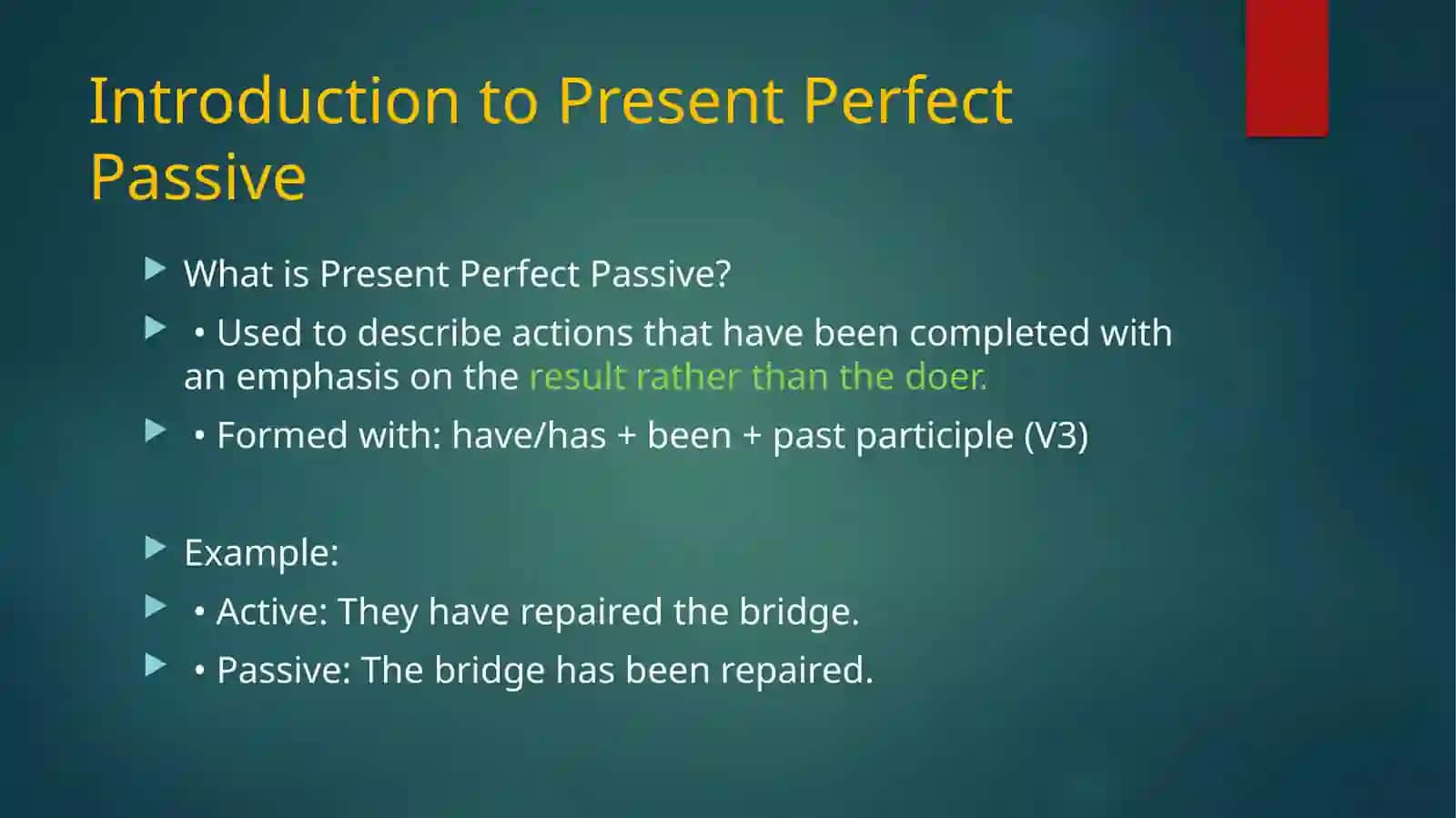 Present Perfect Passive 2