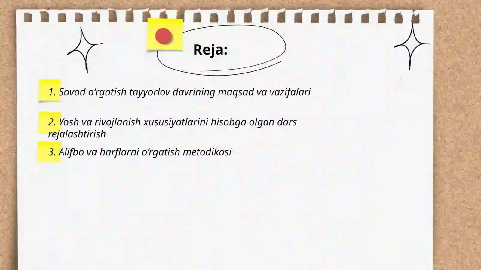 Savod o‘rgatish tayyorlov davri 2