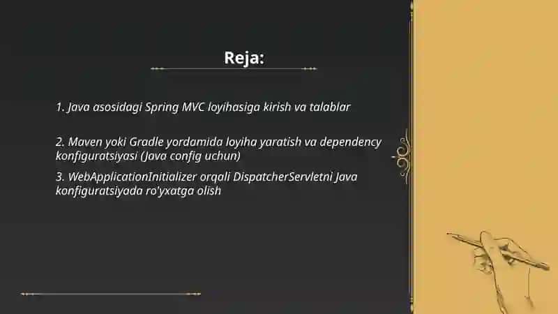 Spring MVC loyiha tayyorlash 2