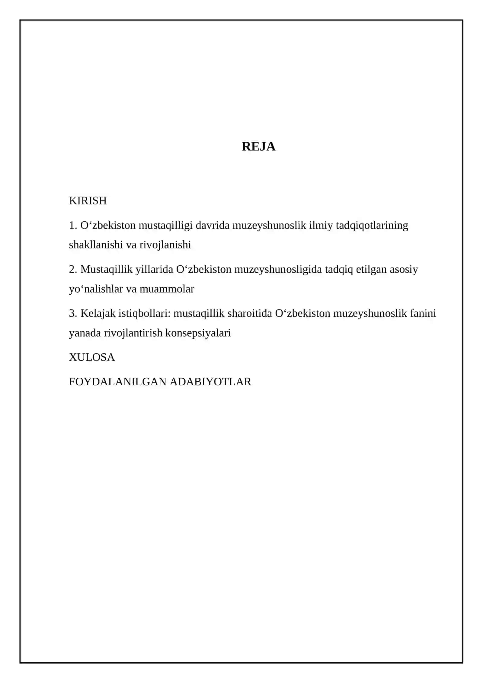 Mustaqillik yillarida muzeyshunoslik faniga oid ilmiy tadqiqotlarning olib borishi 2