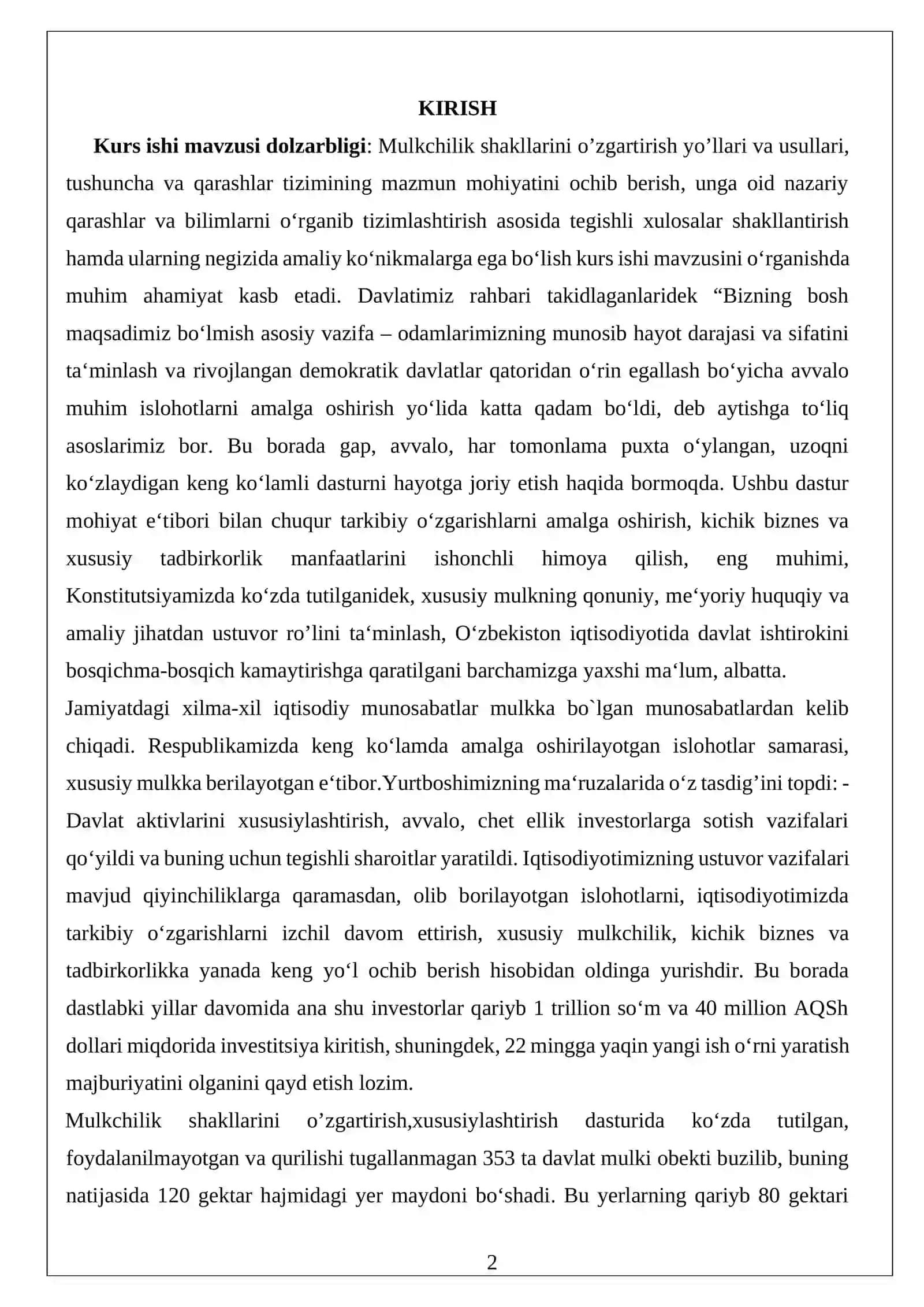 Mulk huquqining buzilishi va uni himoya qilish asoslari 2
