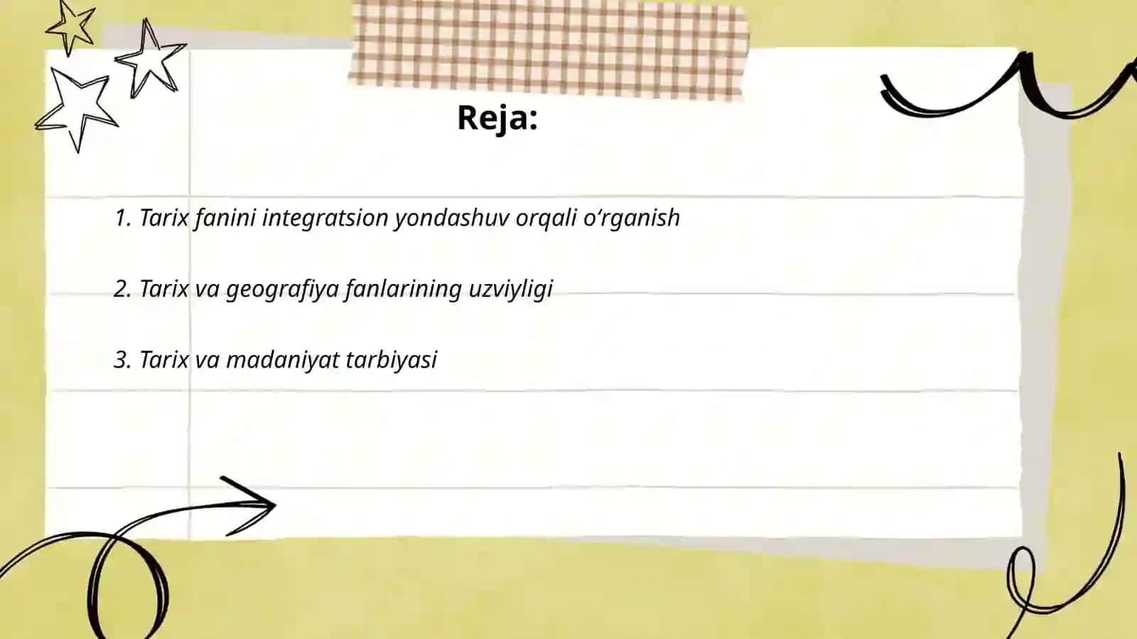 Tarix fanini integratsion yondashuv orqali oʻrganish 2