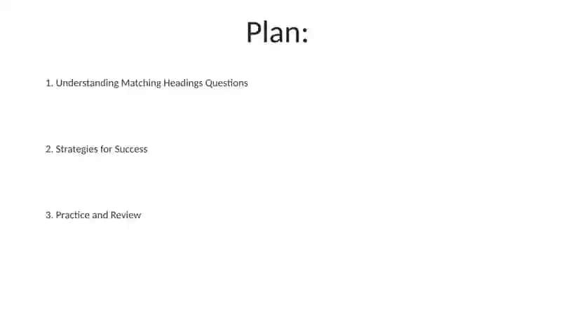 Matching Headings Questions 2